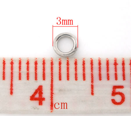 Open Ring 3 mm Donker Zilver