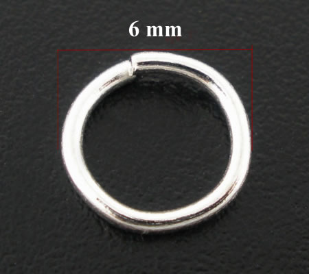 250 stuks Open ring 6 mm