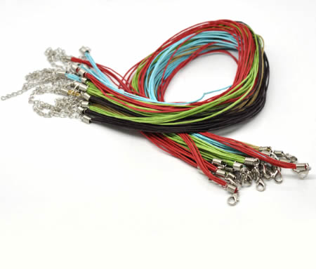 1x Wax katoen basis ketting Rood