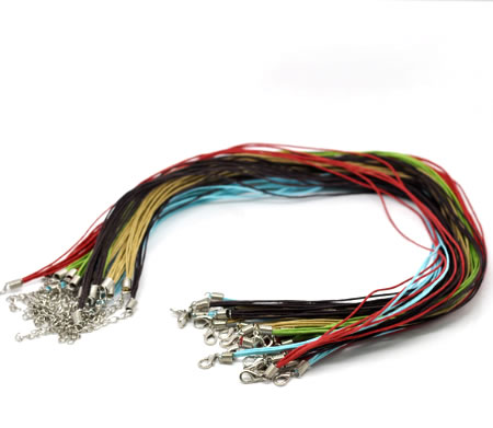 1x Wax katoen basis ketting Rood