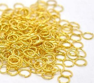 300 stuks Open ring goudkleurig