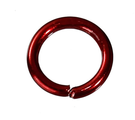 50 stuks open ring 6 mm Rood