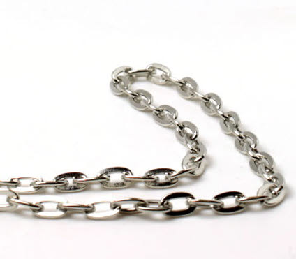 4 Meter Ketting Donker Zilver