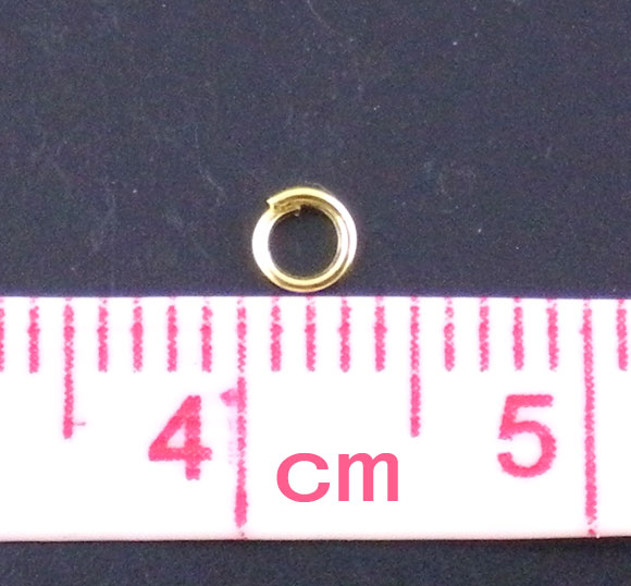 200 stuks Open ring goudkleurig 3 mm
