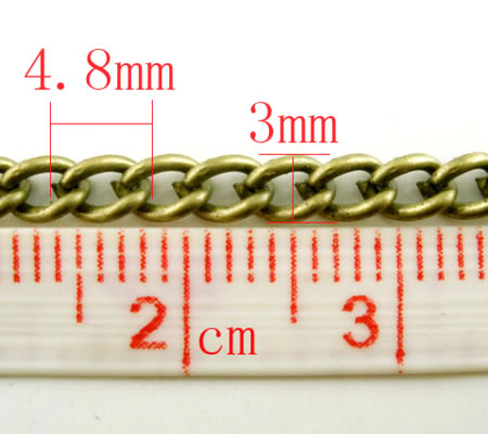 5 meter bronskleurige ketting