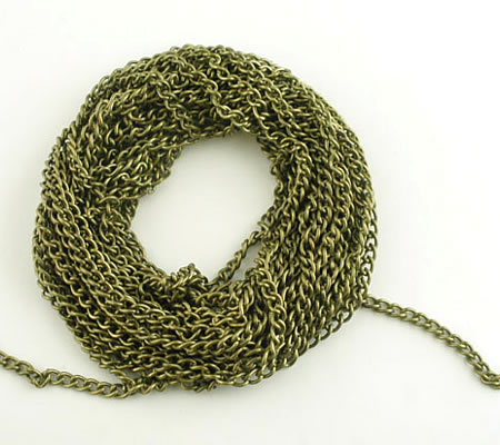 5 meter bronskleurige ketting
