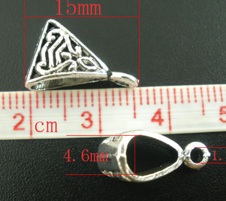 1x Bedelhanger (bail)  Donker Zilver