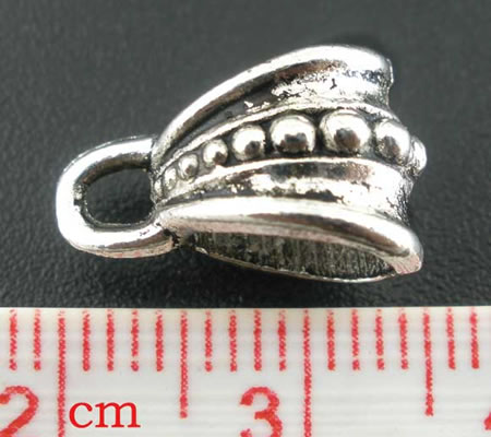 1x Bedel hanger Donker Zilver