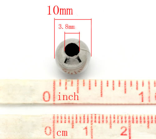 5x Metalen spacerkralen Donker zilver