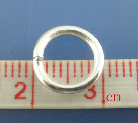 200 stuks Open ring Lichtzilver