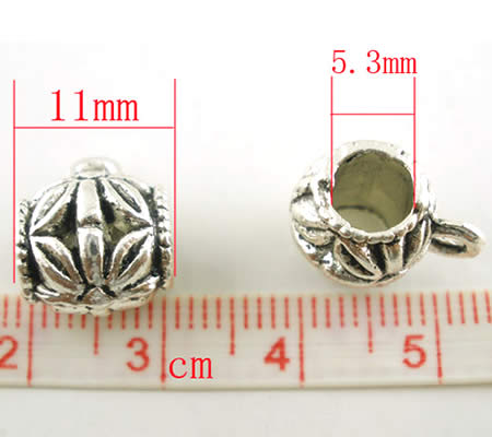 1x Bedelhanger Bail Donker Zilver