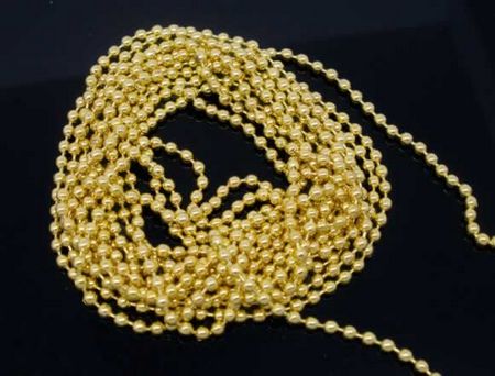 1 meter Ballchain Goudkleurig