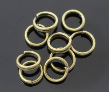 50x Splitringetjes Brons 5 mm