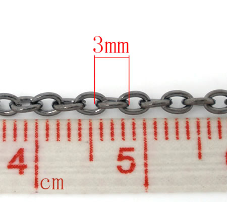 5 meter Donker Grijze ketting