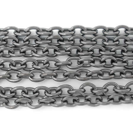 5 meter Donker Grijze ketting