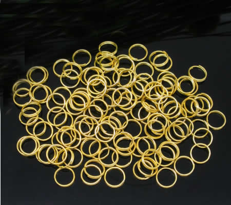 100x Splitringen Goudkleurig 8 mm