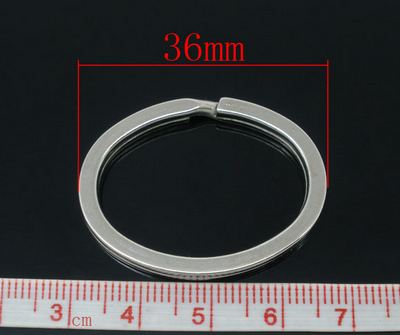 Zware Splitring donker zilver