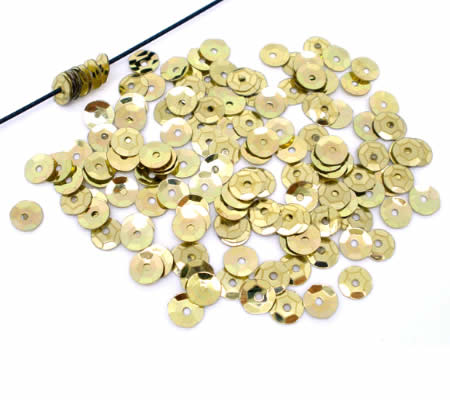 250 stuks Pailletten goud