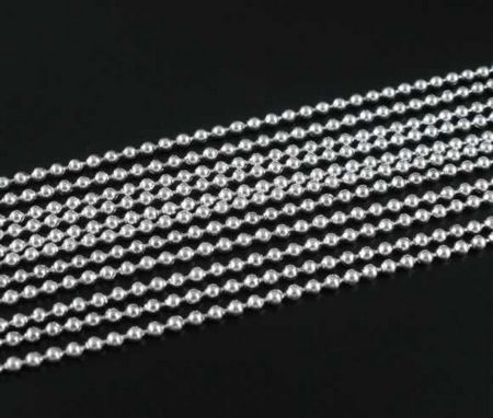 Ballchain donker zilver 2.4 mm