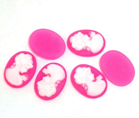 Camee Ovaal Roze wit