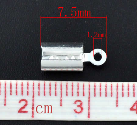10 stuks koordklem Lichtzilver