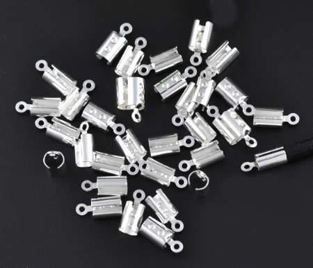 10 stuks koordklem Lichtzilver