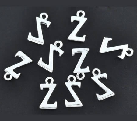 1x Bedel lichtzilver - letter "Z"