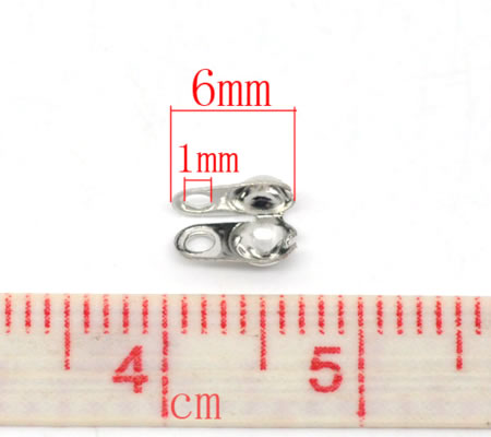 10 Kalotjes 6 x 4.5mm / Donker Zilver