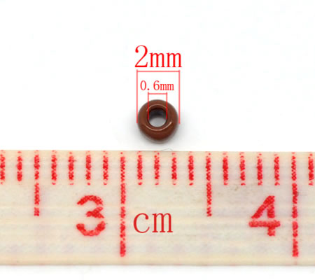 20 gram Rocaille 2 mm Donker Bruin