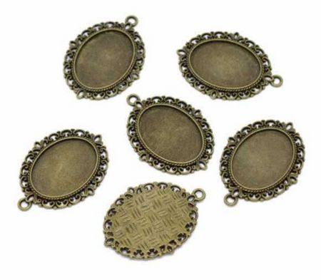 Cabochon Hanger Brons