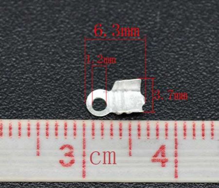 10 stuks koordklem Lichtzilver