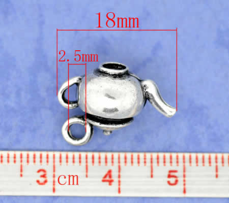 1x Theepot Bedel Donker Zilver