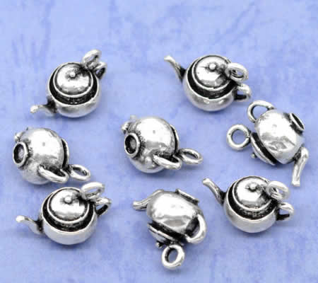 1x Theepot Bedel Donker Zilver
