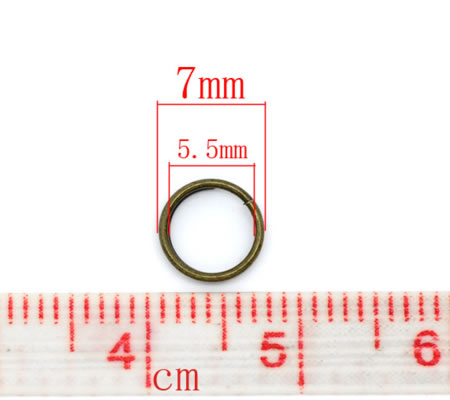 1000x splitringen Brons 7 mm