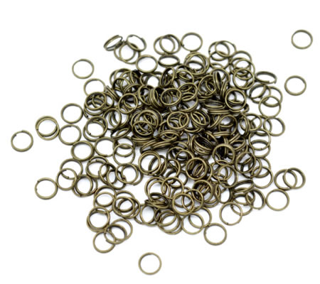 100x splitringen Brons 7 mm