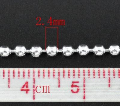 Ballchain Licht Zilver 2.4 mm