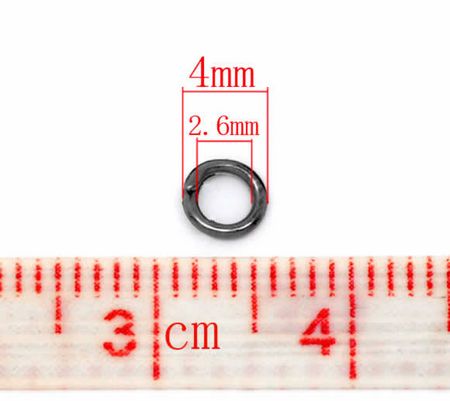 100 stuks open ring 4 mm Antraciet