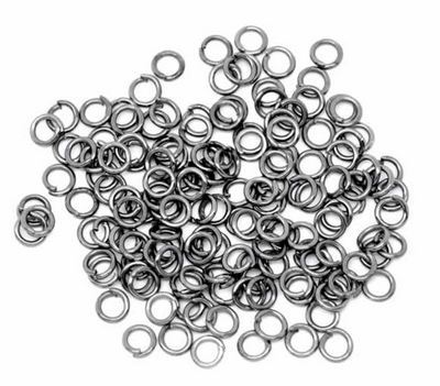 100 stuks open ring 4 mm Antraciet