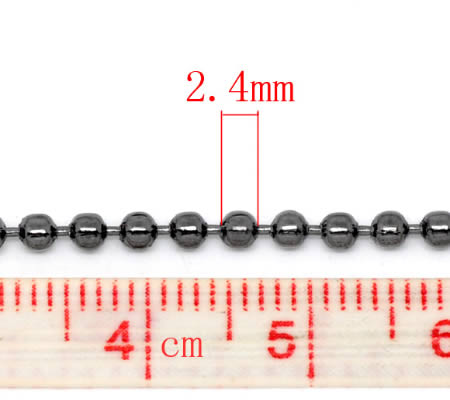 Ballchain Antraciet 2.4 mm