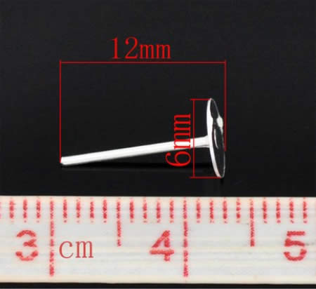 25 sets Oorbel plakstekertjes / Licht Zilver