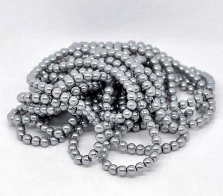 Snoertje Glasparel 6 mm Grijs