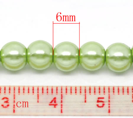 Snoertje Glasparel 6 mm Pastel Groen