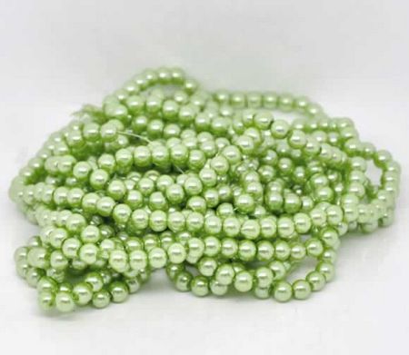 Snoertje Glasparel 6 mm Pastel Groen
