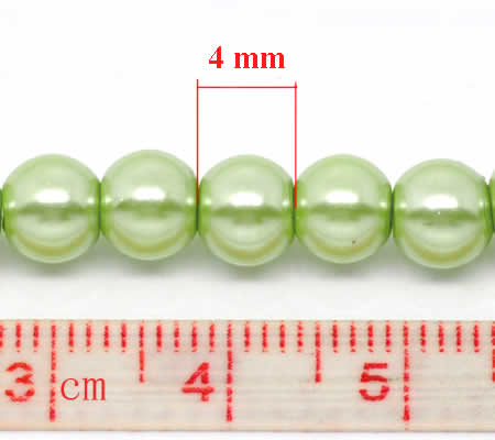 Snoertje Glasparel 4 mm Pastel Groen