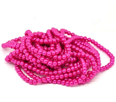 Snoertje Glasparels 4 mm Fuchsia
