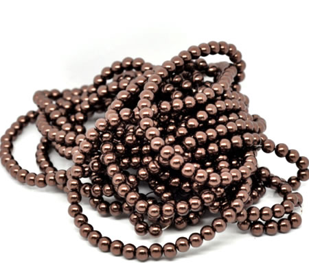 Snoertje Glasparel 6 mm bruin