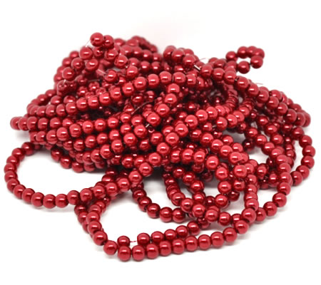 Snoertje Glasparel 6 mm Rood