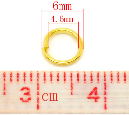 300 stuks Open ring goudkleurig