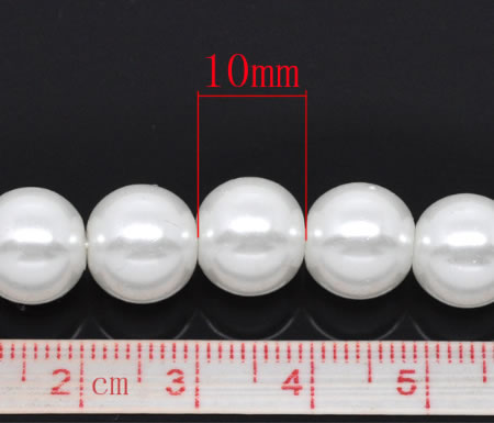 Glasparel Snoertje 10 mm Wit