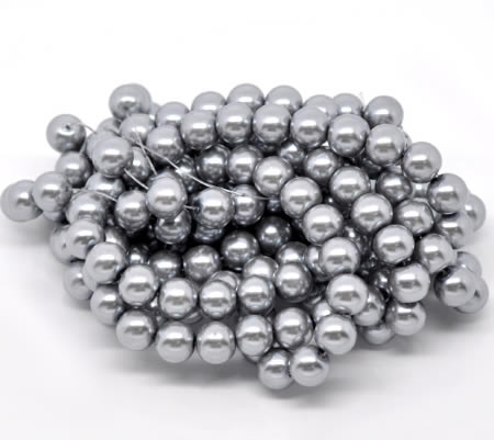 Glasparel Snoertje 10 mm Zilver Grijs